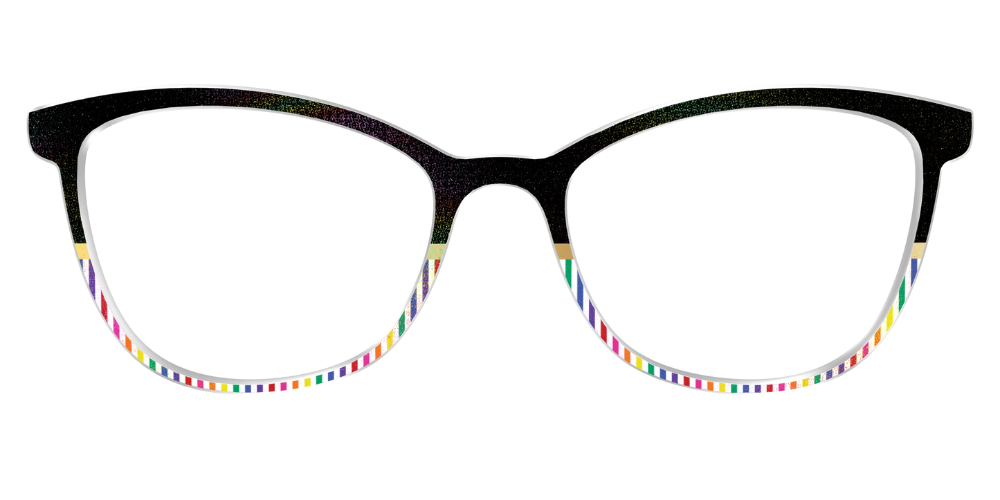 The Chic Pride Stripes Crystal with Gold Foil