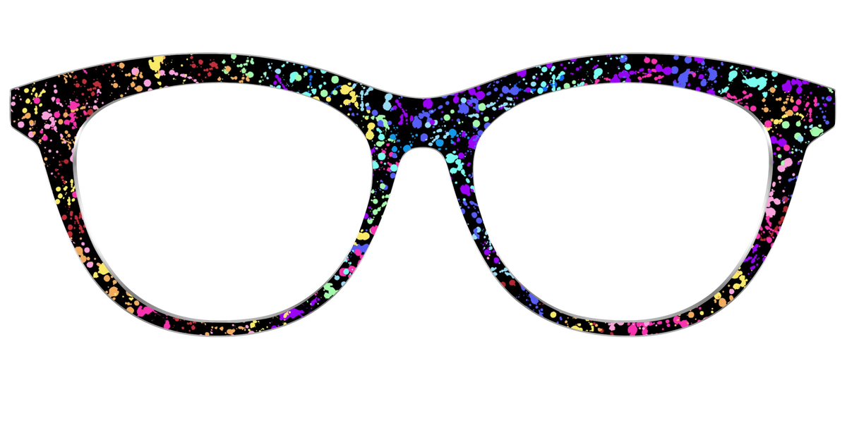 The Rainbow Splatter Black