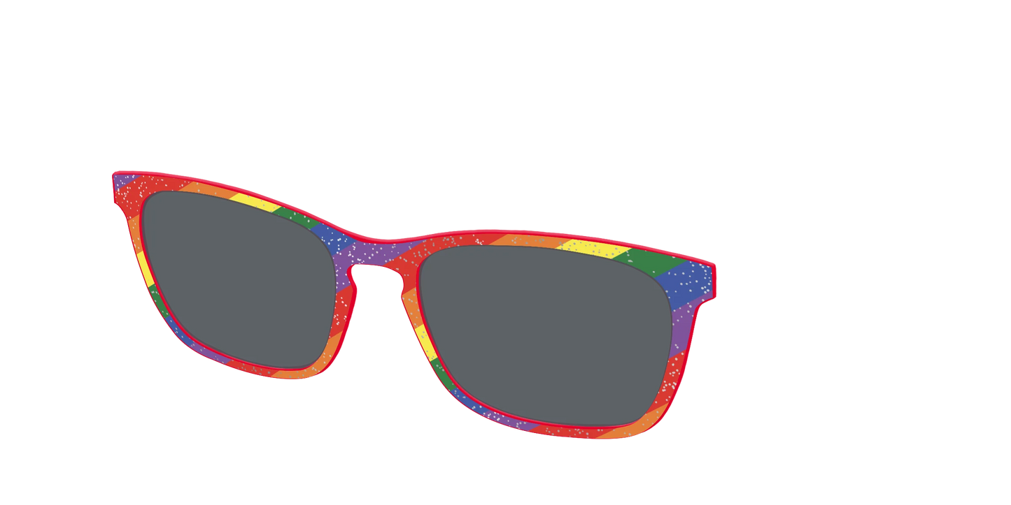 The Polarized Traditional Pride Flag Glitter Sun Top