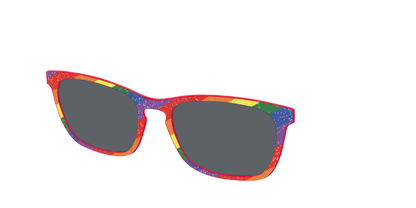 The Polarized Traditional Pride Flag Glitter Sun Top