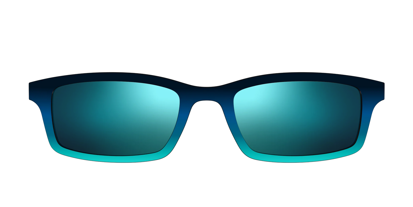 The Polarized Royal Blue to Seafoam Gradient Sun Top