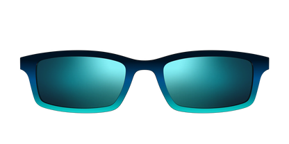 The Polarized Royal Blue to Seafoam Gradient Sun Top