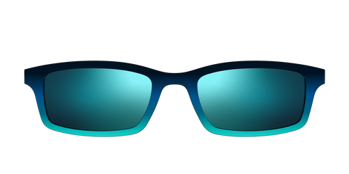 The Polarized Royal Blue to Seafoam Gradient Sun Top