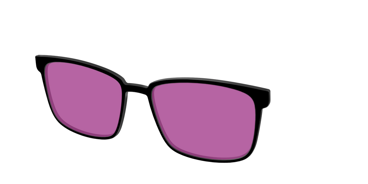 The Black with Violet Golf Lens