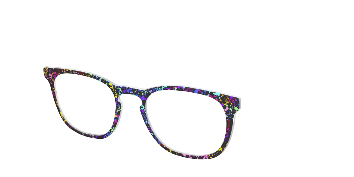 The Rainbow Splatter Black