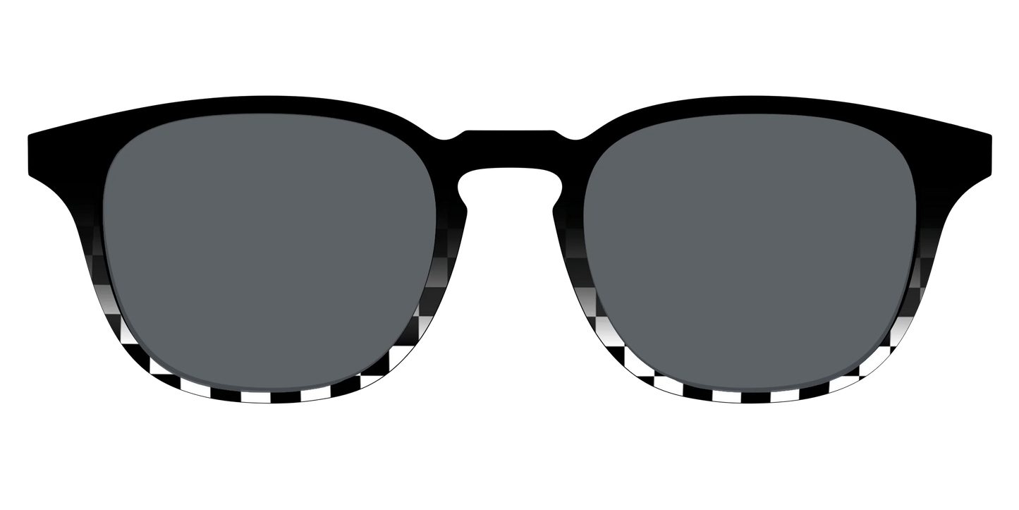 The Polarized Checkerboard Fade Sun Top