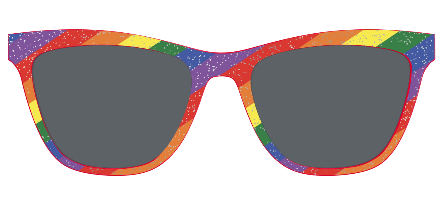 The Polarized Traditional Pride Flag Glitter Sun Top