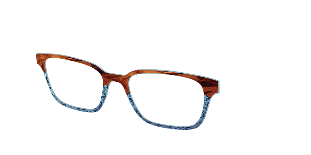 The Blue Wood Waves Crystal