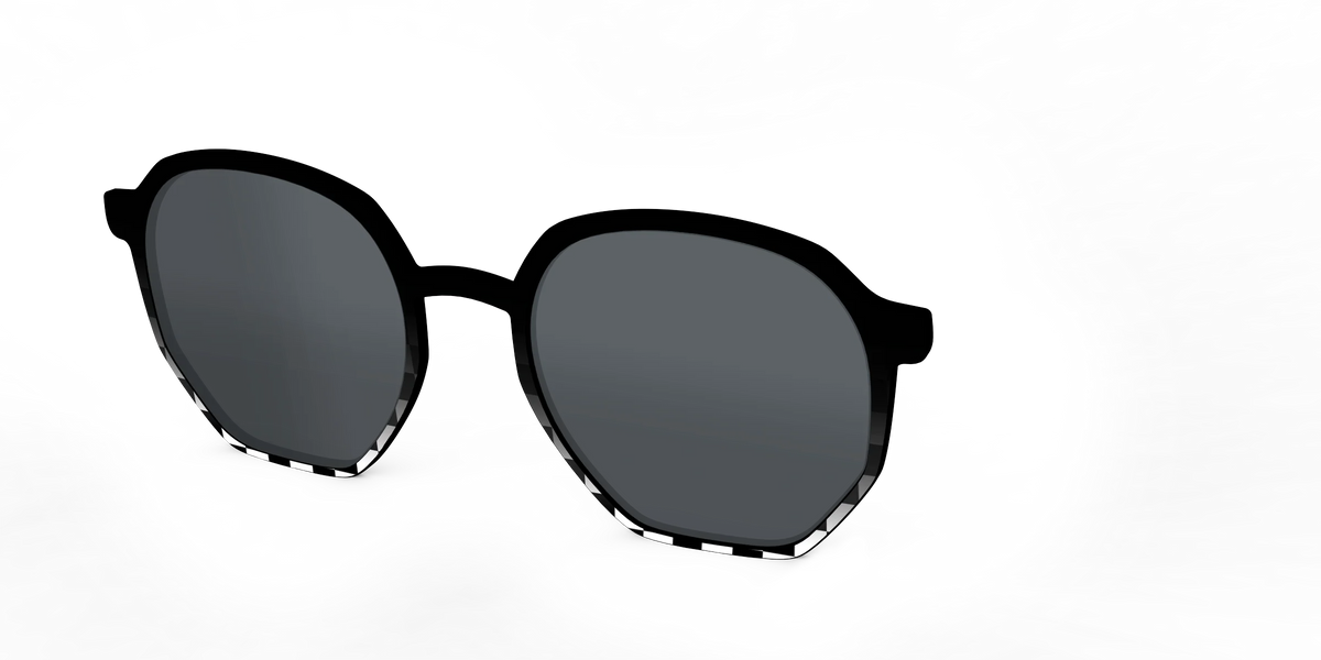 The Polarized Checkerboard Fade Sun Top