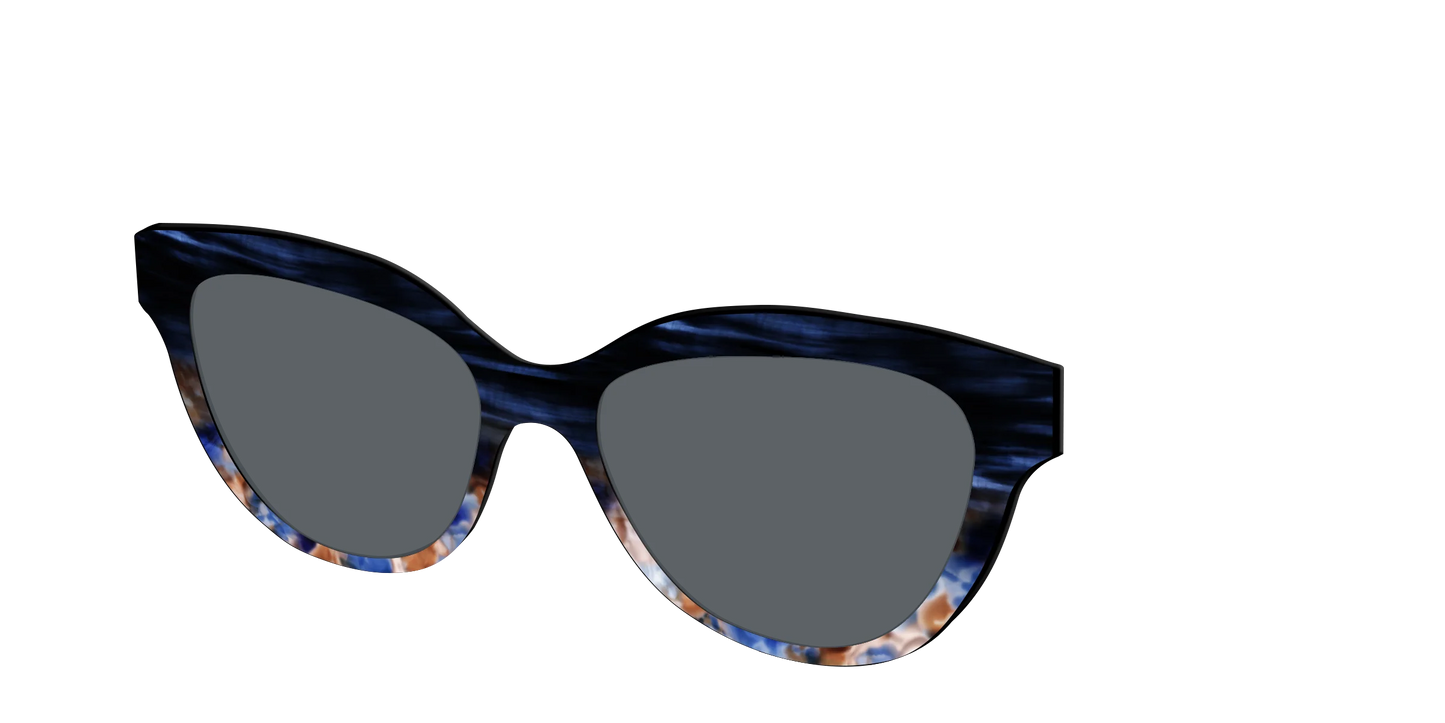 The Polarized Blue Horn Tortoise Sun Top