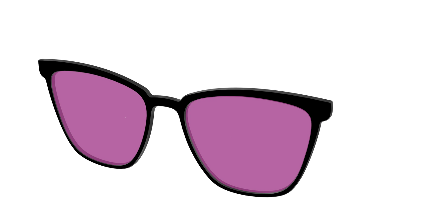 The Black with Violet Golf Lens