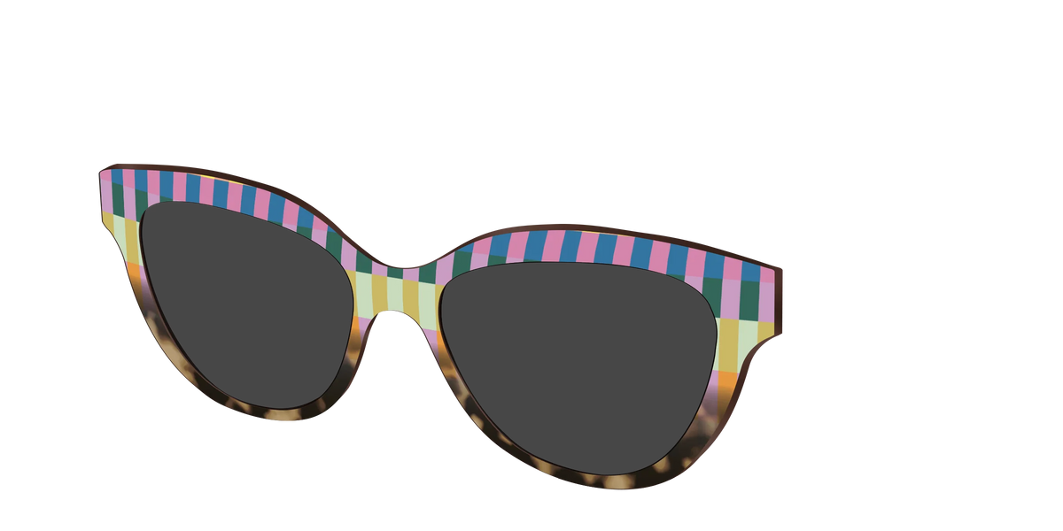The Polarized Summer Stripes Tortoise Sun Top