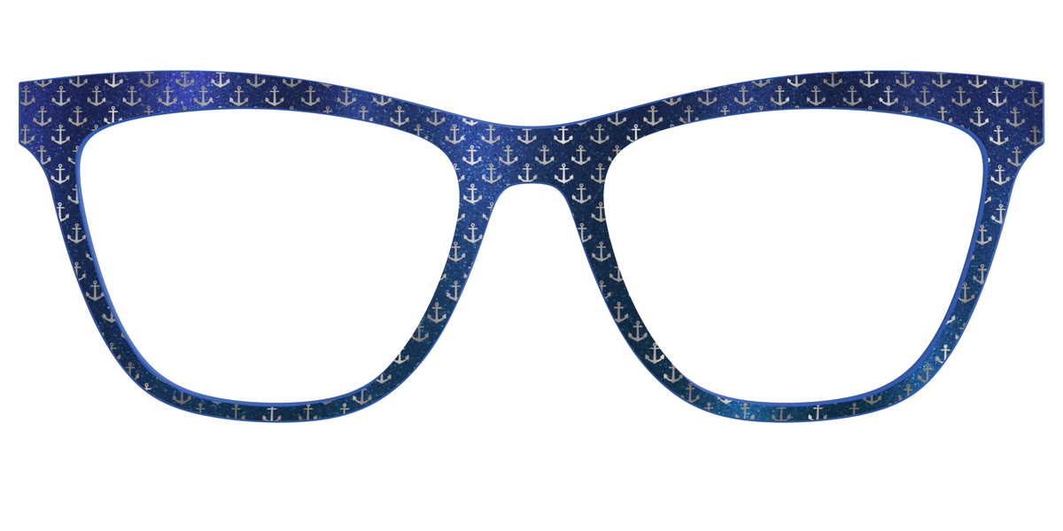 The Blue Shimmer with Silver Foil Anchors