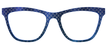 The Blue Shimmer with Silver Foil Anchors