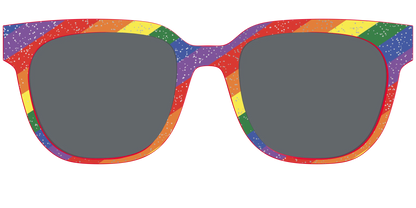 The Polarized Traditional Pride Flag Glitter Sun Top