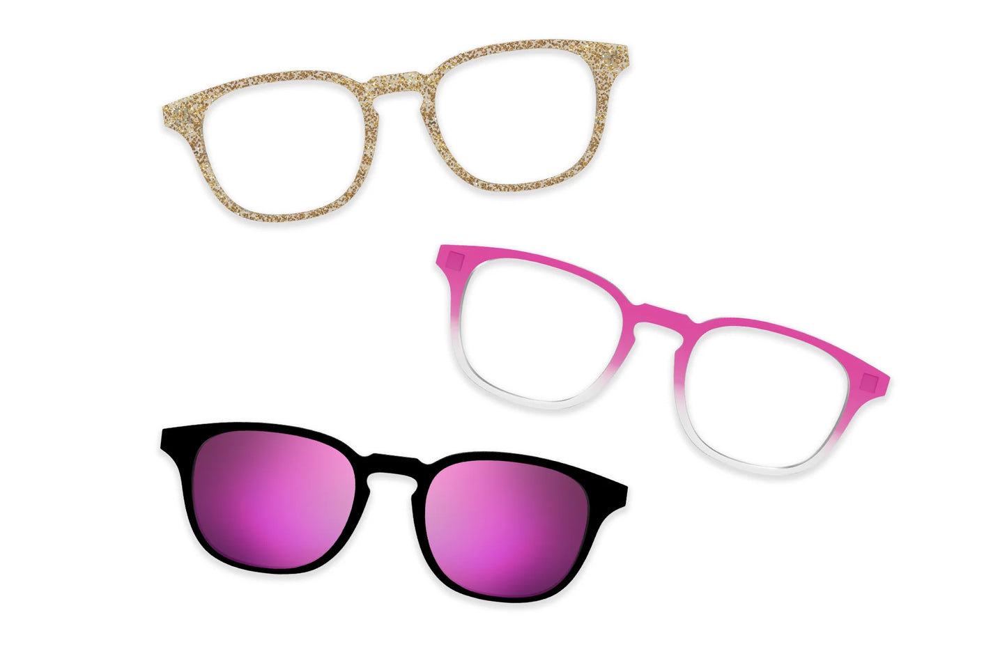 Pink Glitter Clear - Set