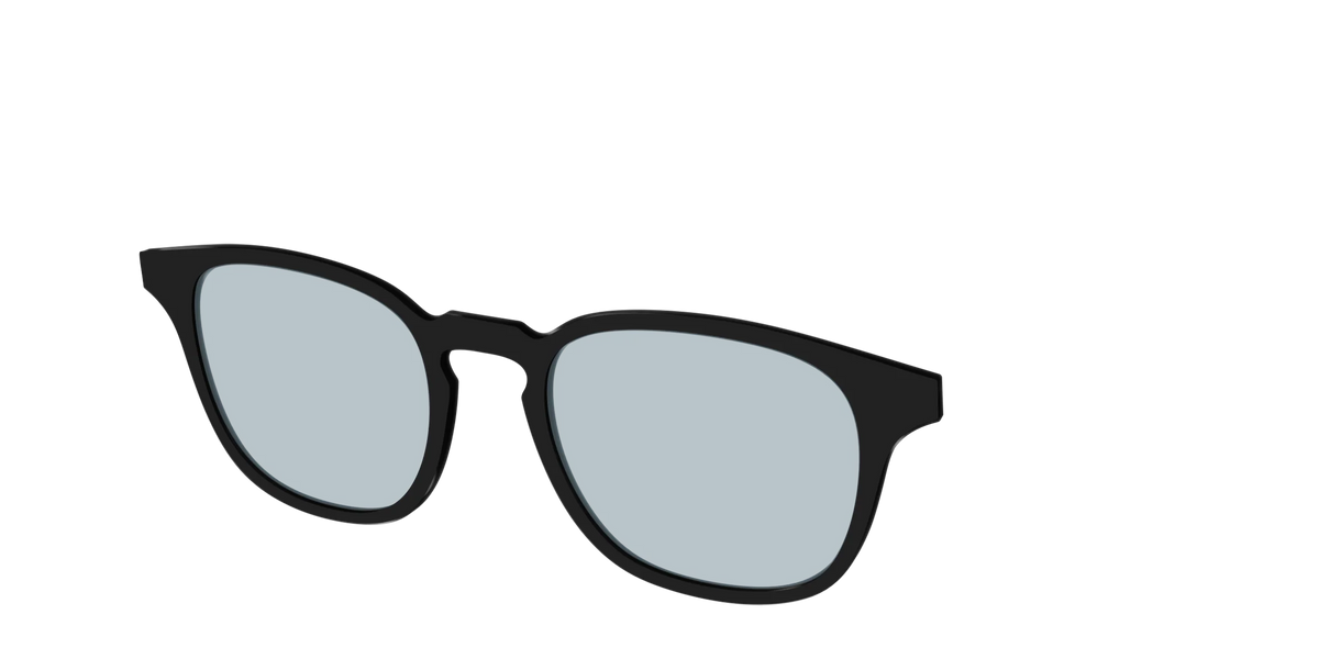 The Black With Slate Blue Lens