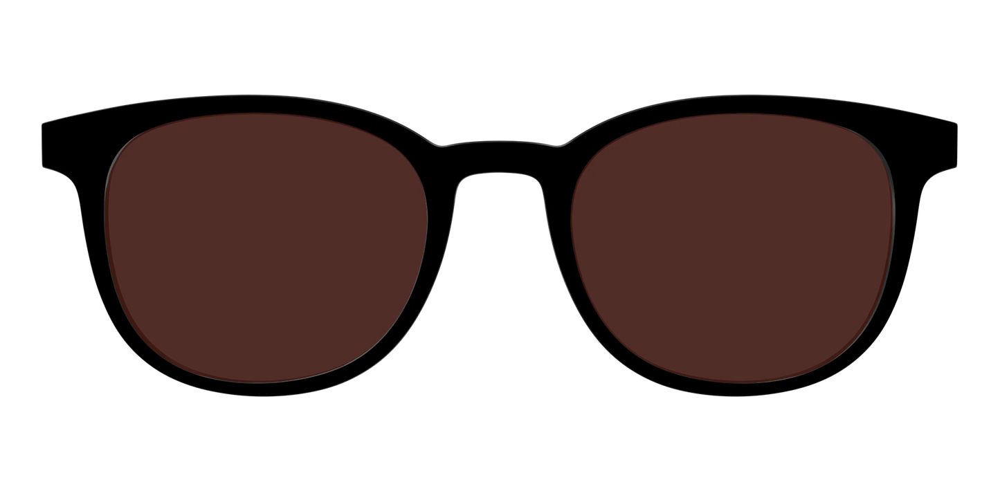 The Black with Brown Golf Lens