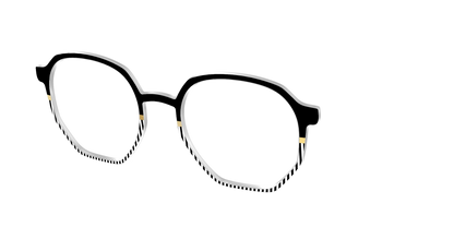 The Chic Stripes Crystal with Gold Foil