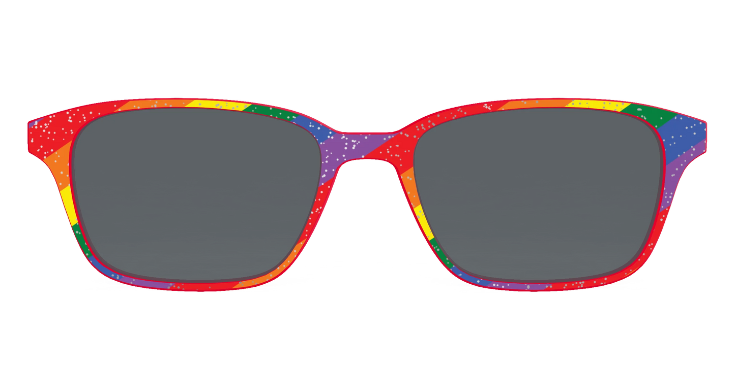 The Polarized Traditional Pride Flag Glitter Sun Top