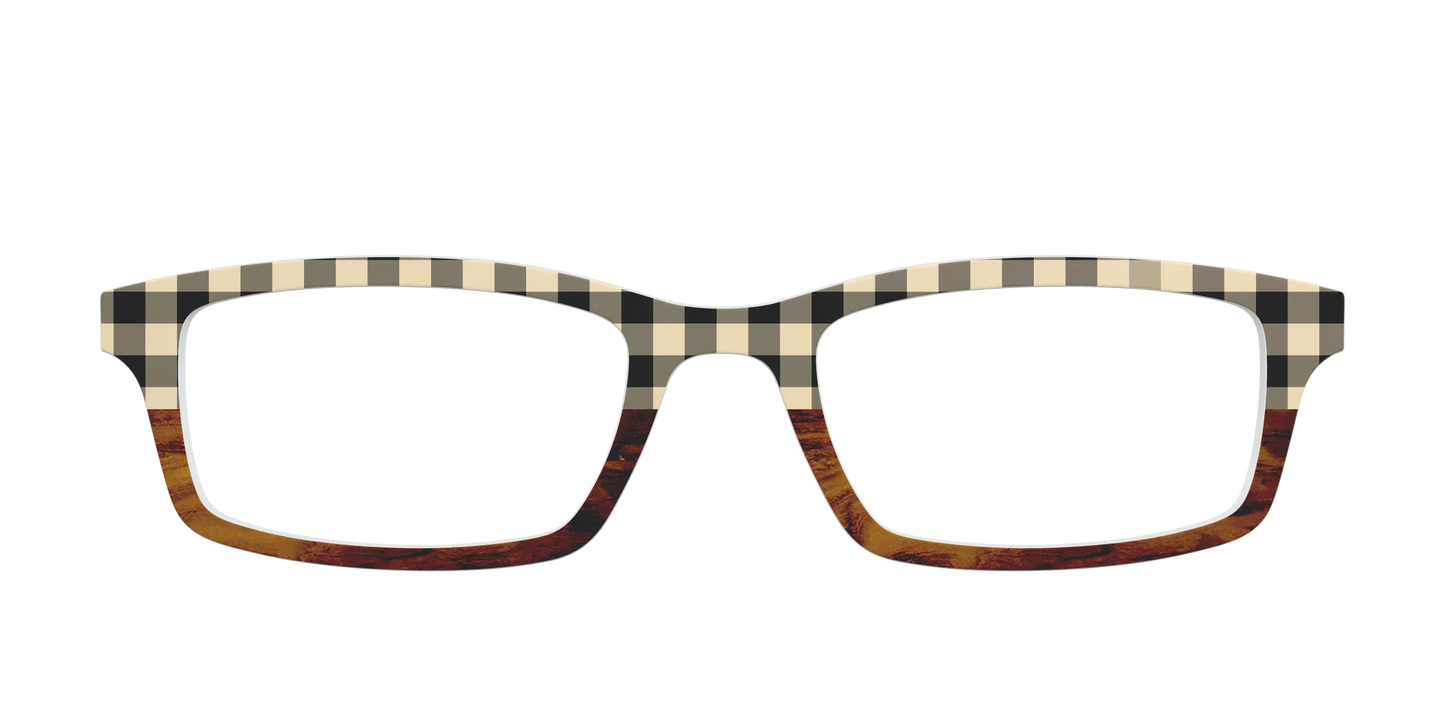 The Ivory Plaid Wood Split