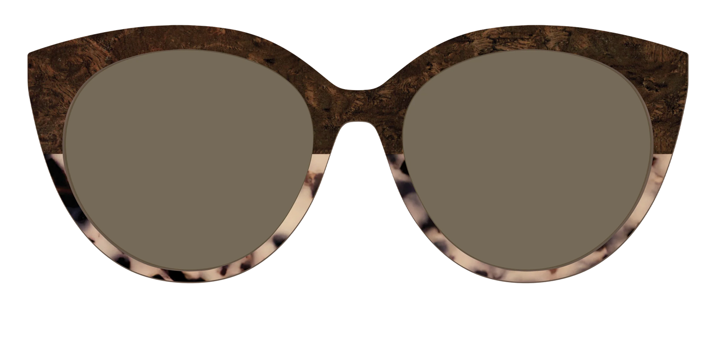 The Polarized Dark Oak Tortoise Split Sun Top