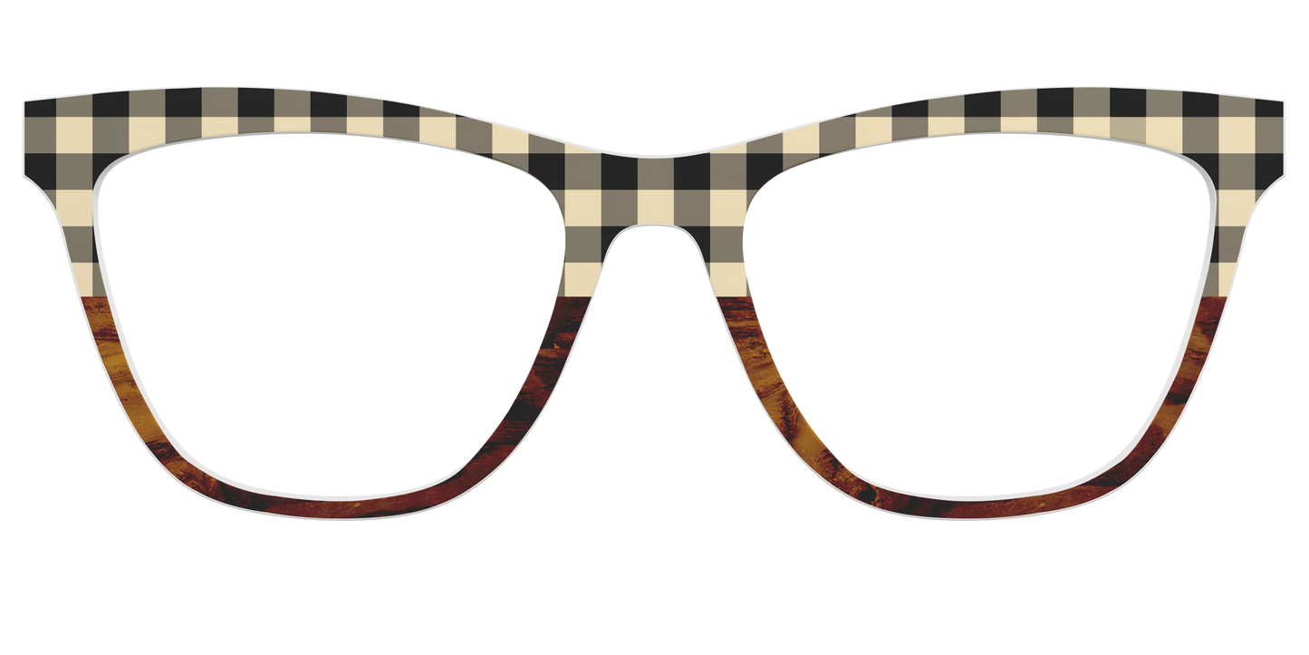 The Ivory Plaid Wood Split