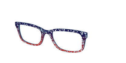 The Navy to Scarlet Gradient with Star Glitter