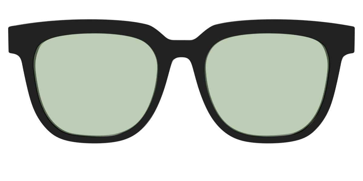 The Black With Sage Green Lens