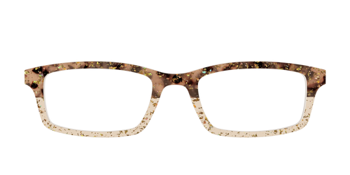 The Khaki Tortoise Crystal Split with Gold Flakes