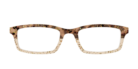 The Khaki Tortoise Crystal Split with Gold Flakes