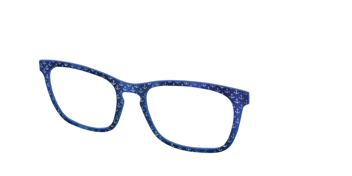 The Blue Shimmer with Silver Foil Anchors