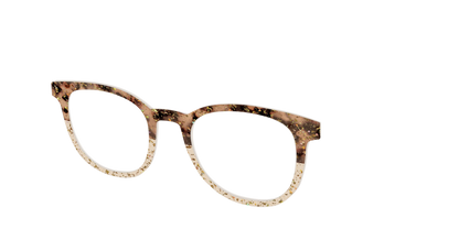 The Khaki Tortoise Crystal Split with Gold Flakes