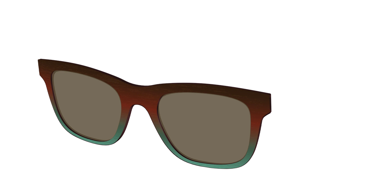 The Polarized Mahogany to Juniper Woodgrain Sun Top
