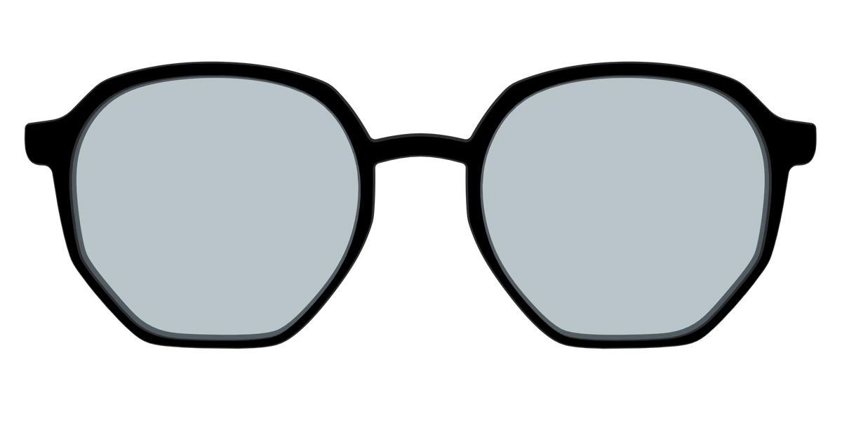 The Black With Slate Blue Lens