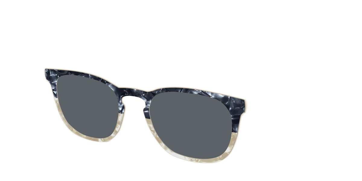 The Polarized Navy to Taupe Pearl Split Sun Top