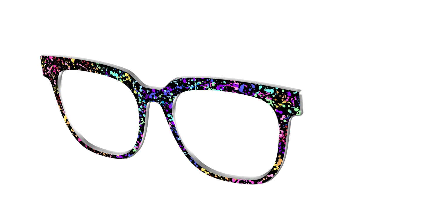 The Rainbow Splatter Black