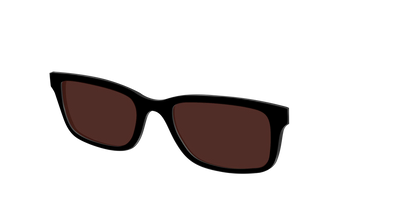 The Black with Brown Golf Lens