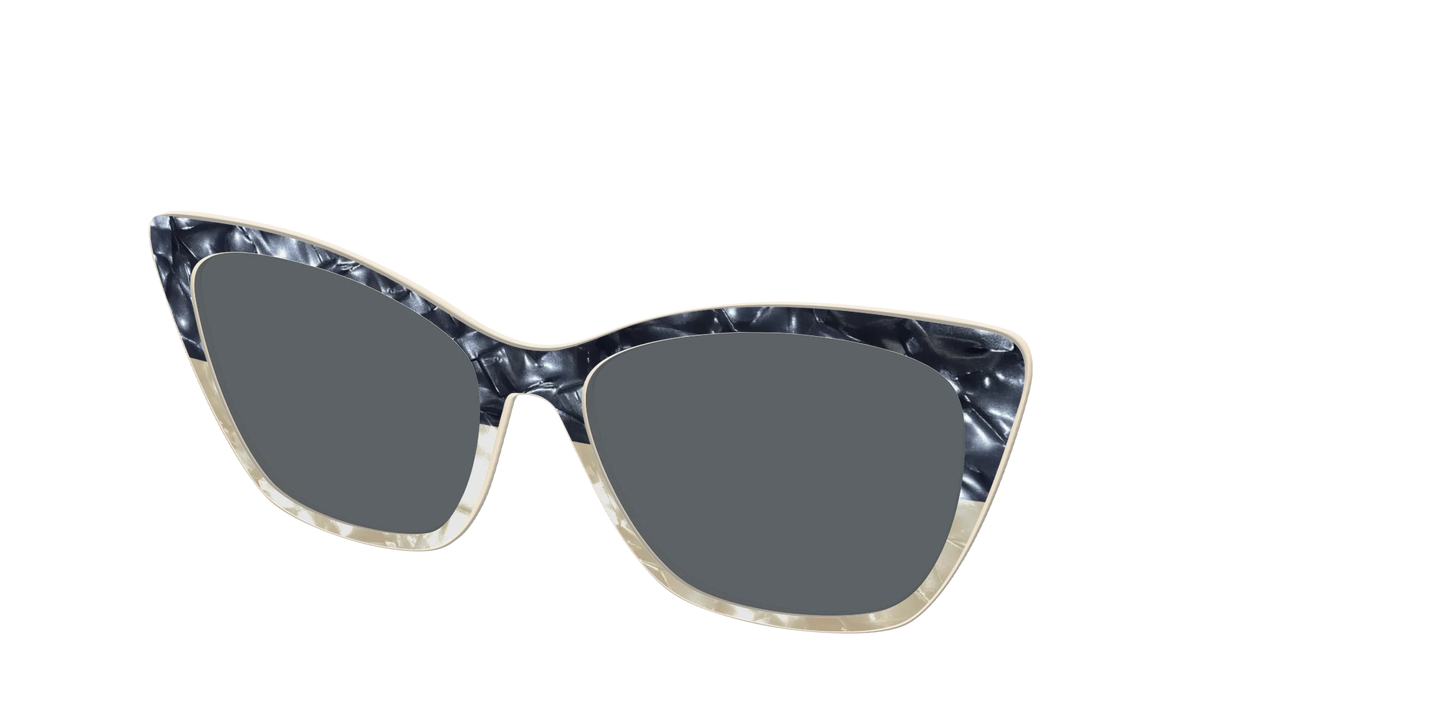 The Polarized Navy to Taupe Pearl Split Sun Top