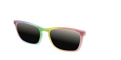 The Polarized Rainbow Gradient Sun Top