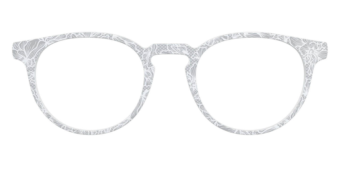 The Pale Gray Floral Lace
