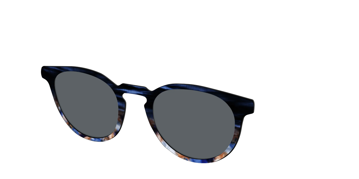 The Polarized Blue Horn Tortoise Sun Top
