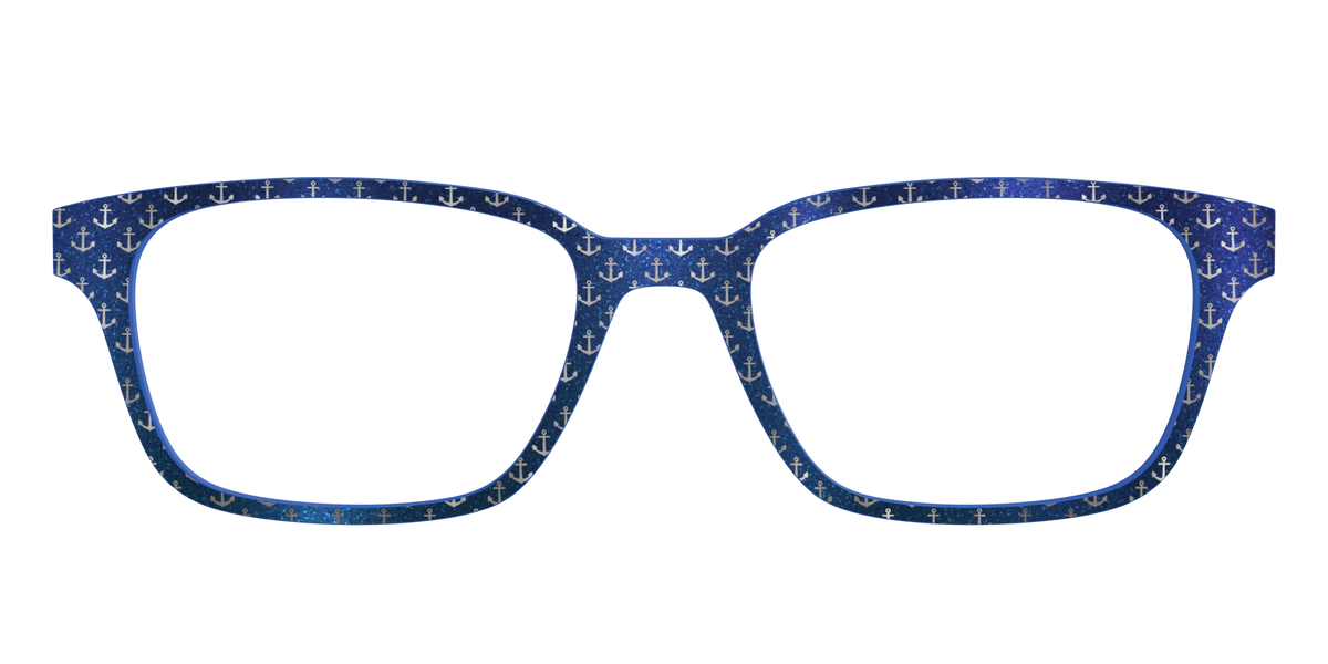 The Blue Shimmer with Silver Foil Anchors