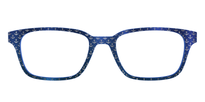 The Blue Shimmer with Silver Foil Anchors