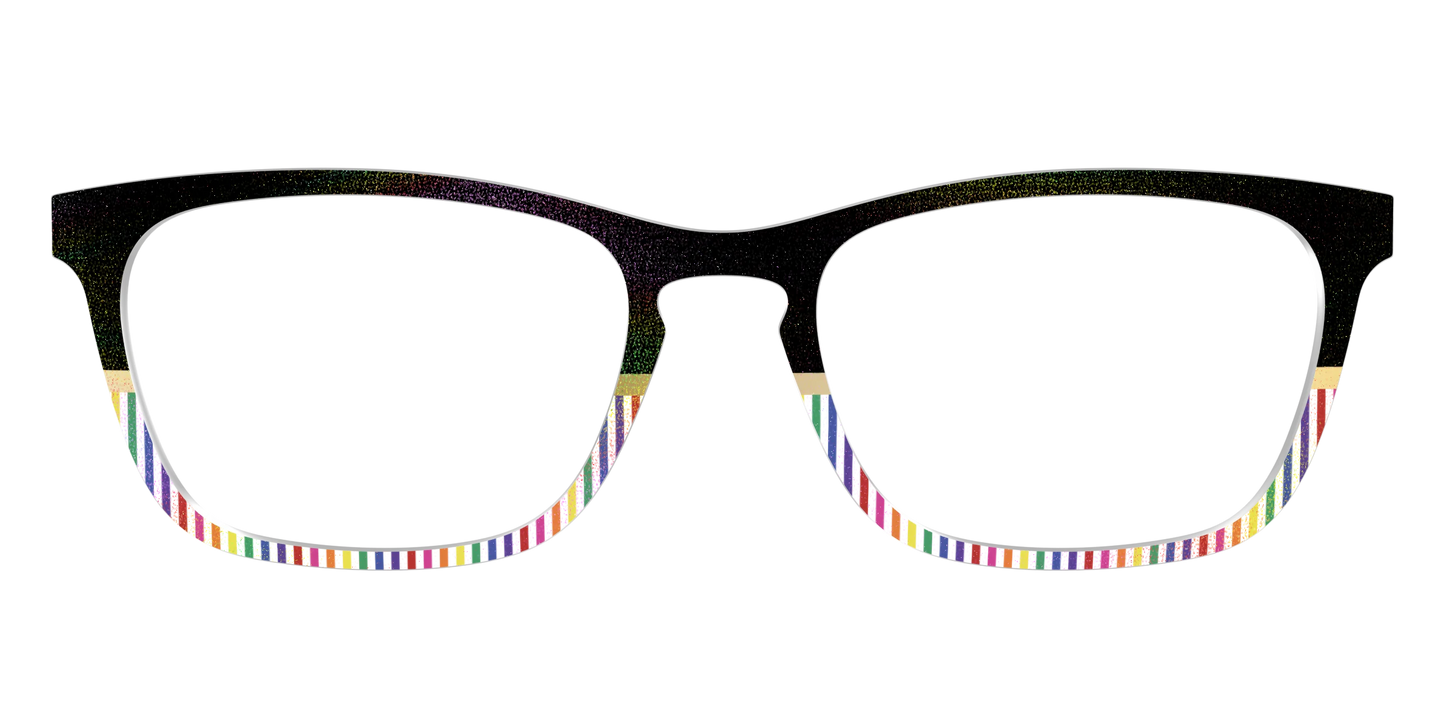 The Chic Pride Stripes Crystal with Gold Foil