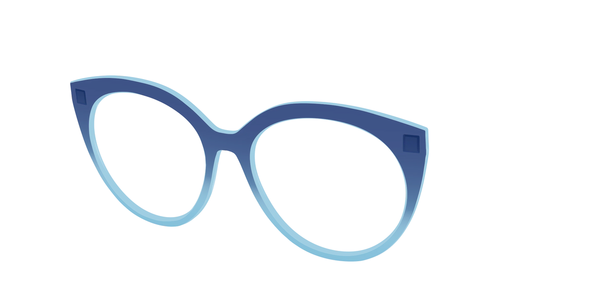 The Indigo to Sky Blue Gradient Crystal