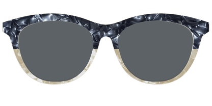 The Polarized Navy to Taupe Pearl Split Sun Top