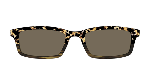 The Polarized Caramel Tortoise Horn Split Sun Top