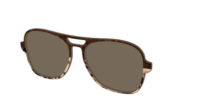 The Polarized Dark Oak Tortoise Split Sun Top