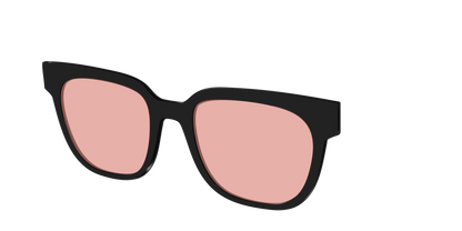 The Black With Coral Pink Lens